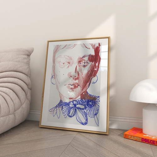 portrait in red and blue with lace.jpg